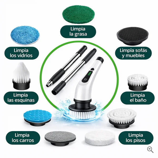 CEPILLO POTENTE DE LIMPIEZA 9 EN 1 - DISEÑO EUROPEO